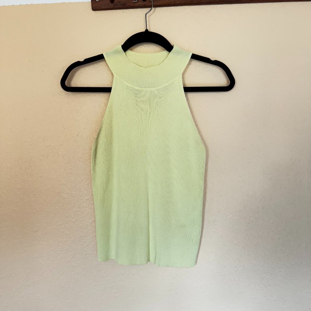 Zara Lime Green Knit Halter Top